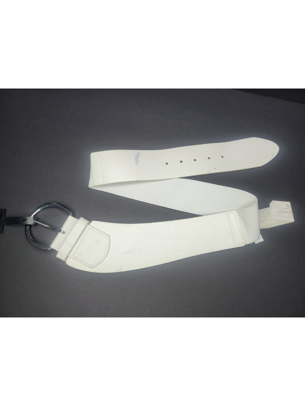 INC INTERNATIONAL CONCEPTS Womens Wide Stretch belt white M/L